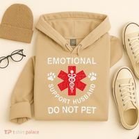 Emotional Support Husband Do Not Pet Hoodie thumb 4