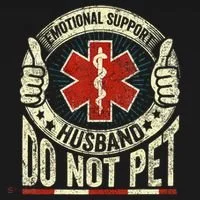 Emotional Support Husband Do Not Pet Coaster thumb 2