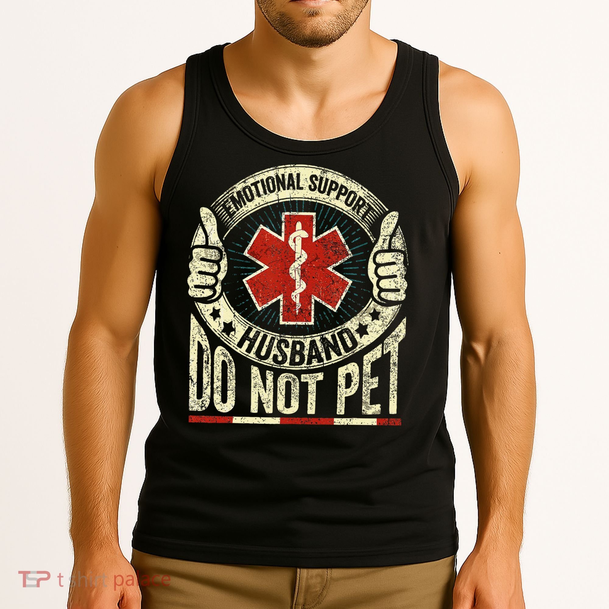 Emotional Support Husband Do Not Pet Tank Top