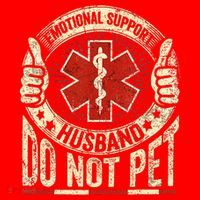 Emotional Support Husband Do Not Pet Santa Hat thumb 1