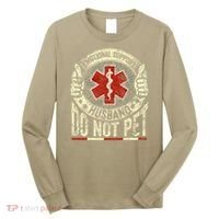 Emotional Support Husband Do Not Pet Long Sleeve Shirt thumb 0