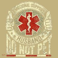 Emotional Support Husband Do Not Pet Long Sleeve Shirt thumb 2