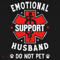 Emotional Support Husband Do Not Pet Pajama Set thumb 2