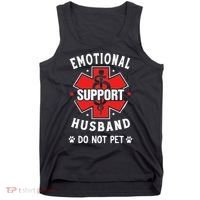 Emotional Support Husband Do Not Pet Tank Top thumb 0