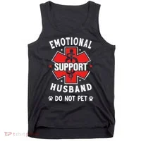 Emotional Support Husband Do Not Pet Tank Top thumb 0