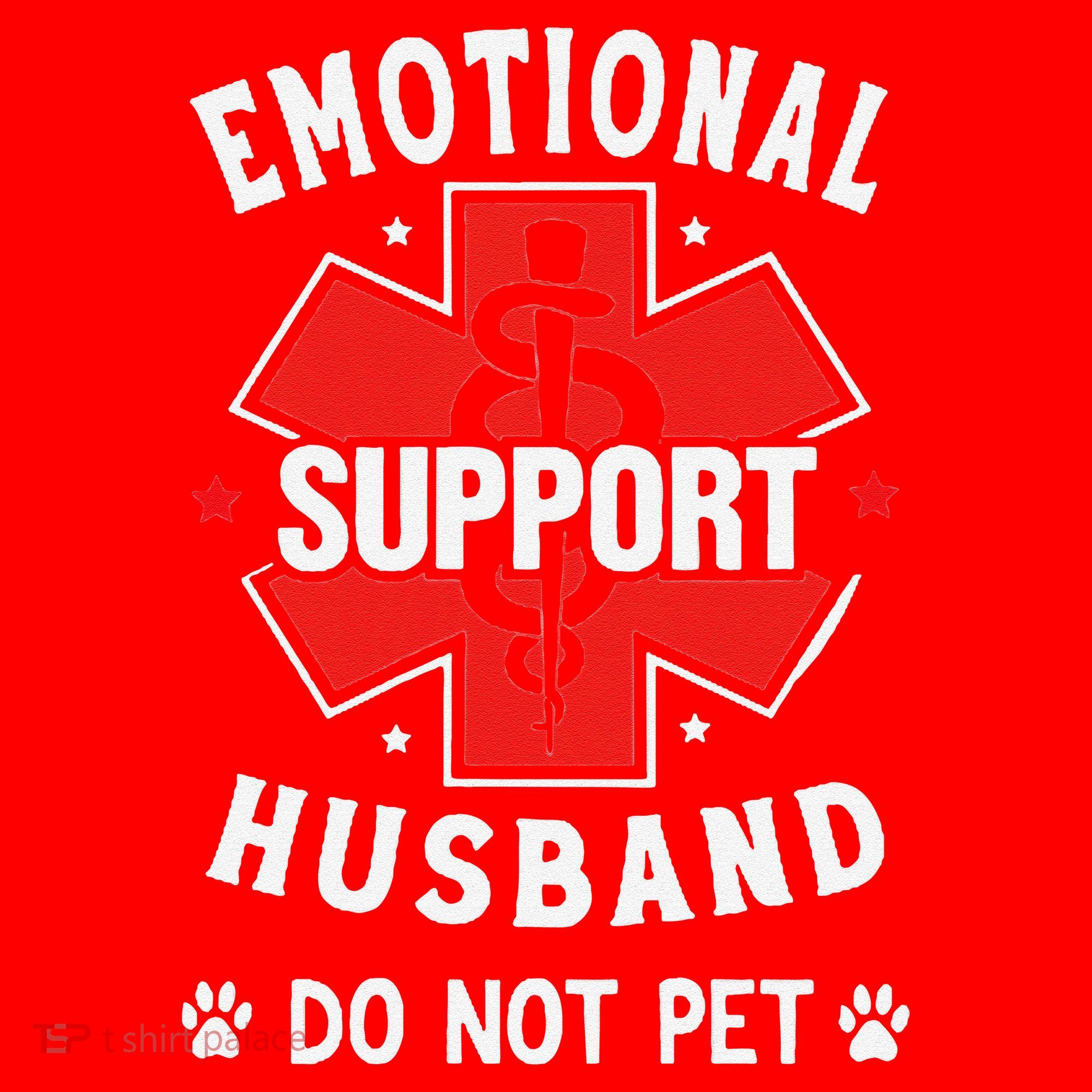 Emotional Support Husband Do Not Pet Santa Hat