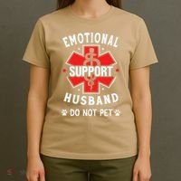 Emotional Support Husband Do Not Pet T-Shirt thumb 4