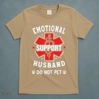 Emotional Support Husband Do Not Pet T-Shirt thumb 5
