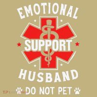 Emotional Support Husband Do Not Pet Mousepad thumb 1