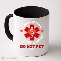 Emotional Support Husband Do Not Pet Coffee Mug thumb 0