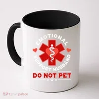 Emotional Support Husband Do Not Pet Coffee Mug thumb 0