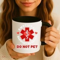 Emotional Support Husband Do Not Pet Coffee Mug thumb 3