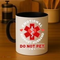 Emotional Support Husband Do Not Pet Coffee Mug thumb 4