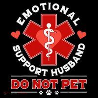 Emotional Support Husband Do Not Pet Ornament thumb 1