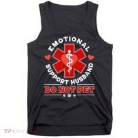 Emotional Support Husband Do Not Pet Tank Top thumb 0
