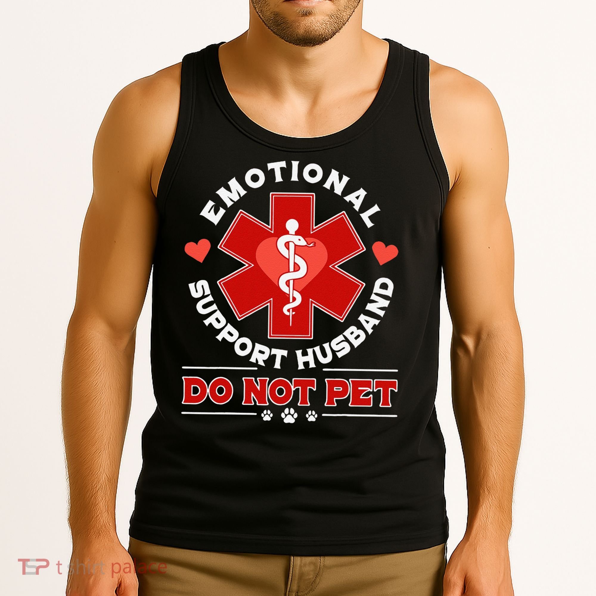 Emotional Support Husband Do Not Pet Tank Top