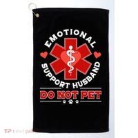 Emotional Support Husband Do Not Pet Golf Towel thumb 0