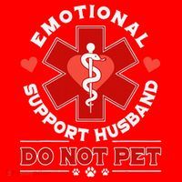 Emotional Support Husband Do Not Pet Santa Hat thumb 1