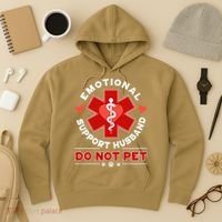 Emotional Support Husband Do Not Pet Hoodie thumb 3