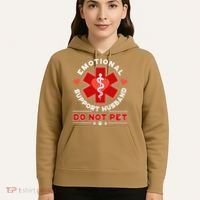 Emotional Support Husband Do Not Pet Hoodie thumb 5