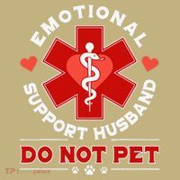 Emotional Support Husband Do Not Pet Hoodie thumb 7