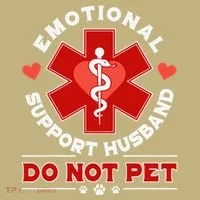 Emotional Support Husband Do Not Pet Hoodie thumb 2