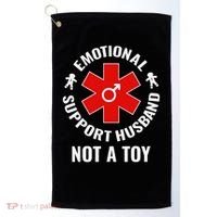 Emotional Support Husband Not A Toy Golf Towel thumb 0