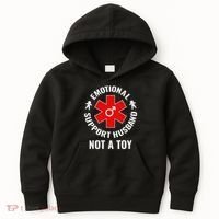 Emotional Support Husband Not A Toy Kids Hoodie thumb 0