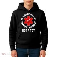 Emotional Support Husband Not A Toy Kids Hoodie thumb 4