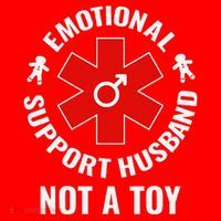 Emotional Support Husband Not A Toy Santa Hat thumb 1