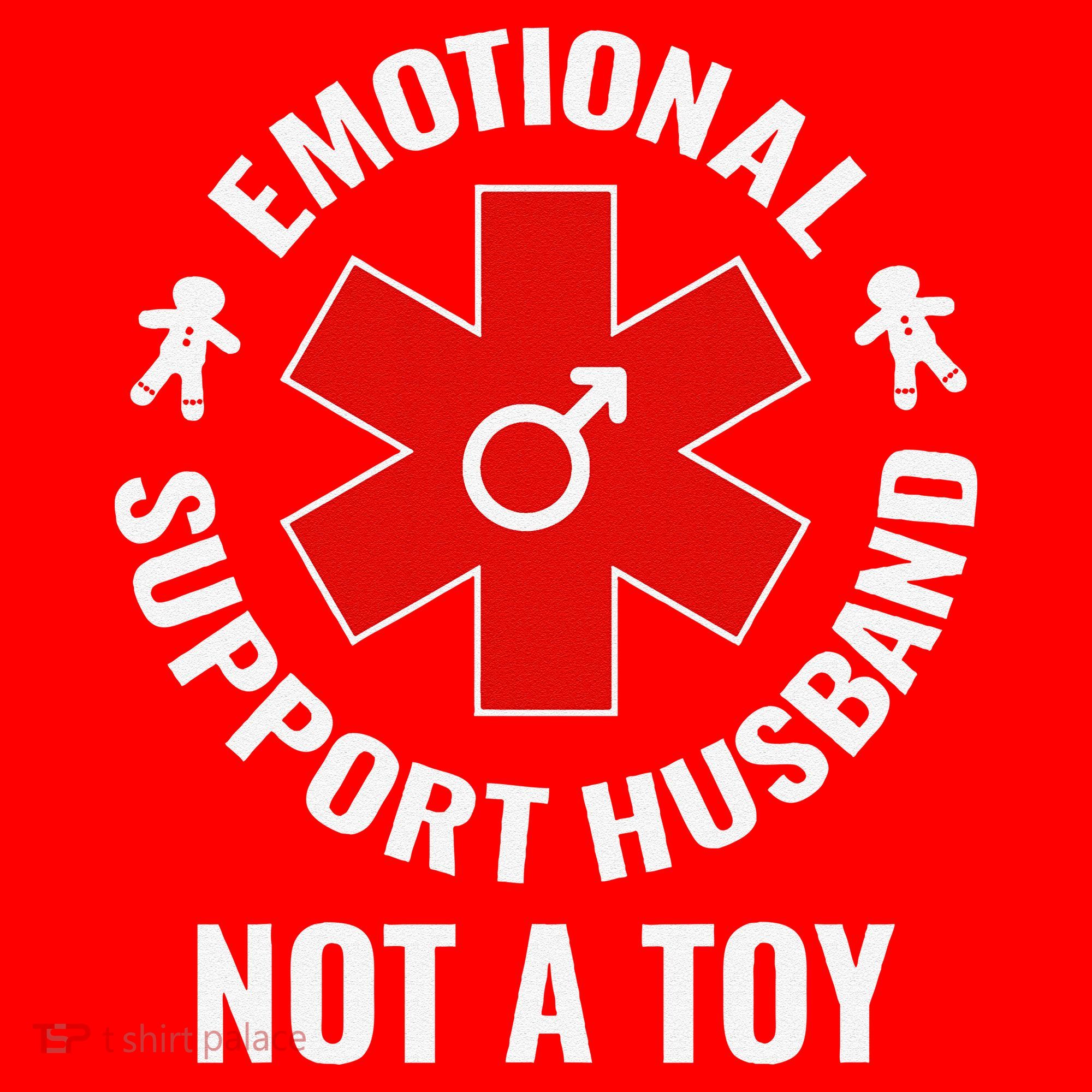 Emotional Support Husband Not A Toy Santa Hat