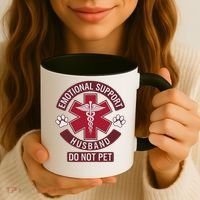 Emotional Support Husband Do Not Pet Coffee Mug thumb 3