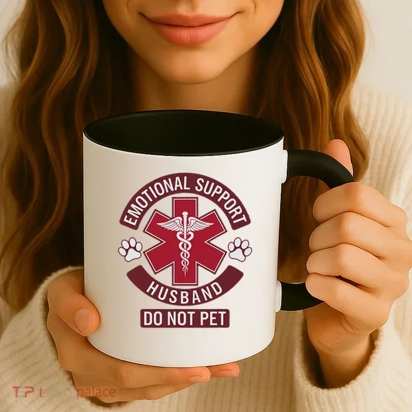 Emotional Support Husband Do Not Pet Coffee Mug