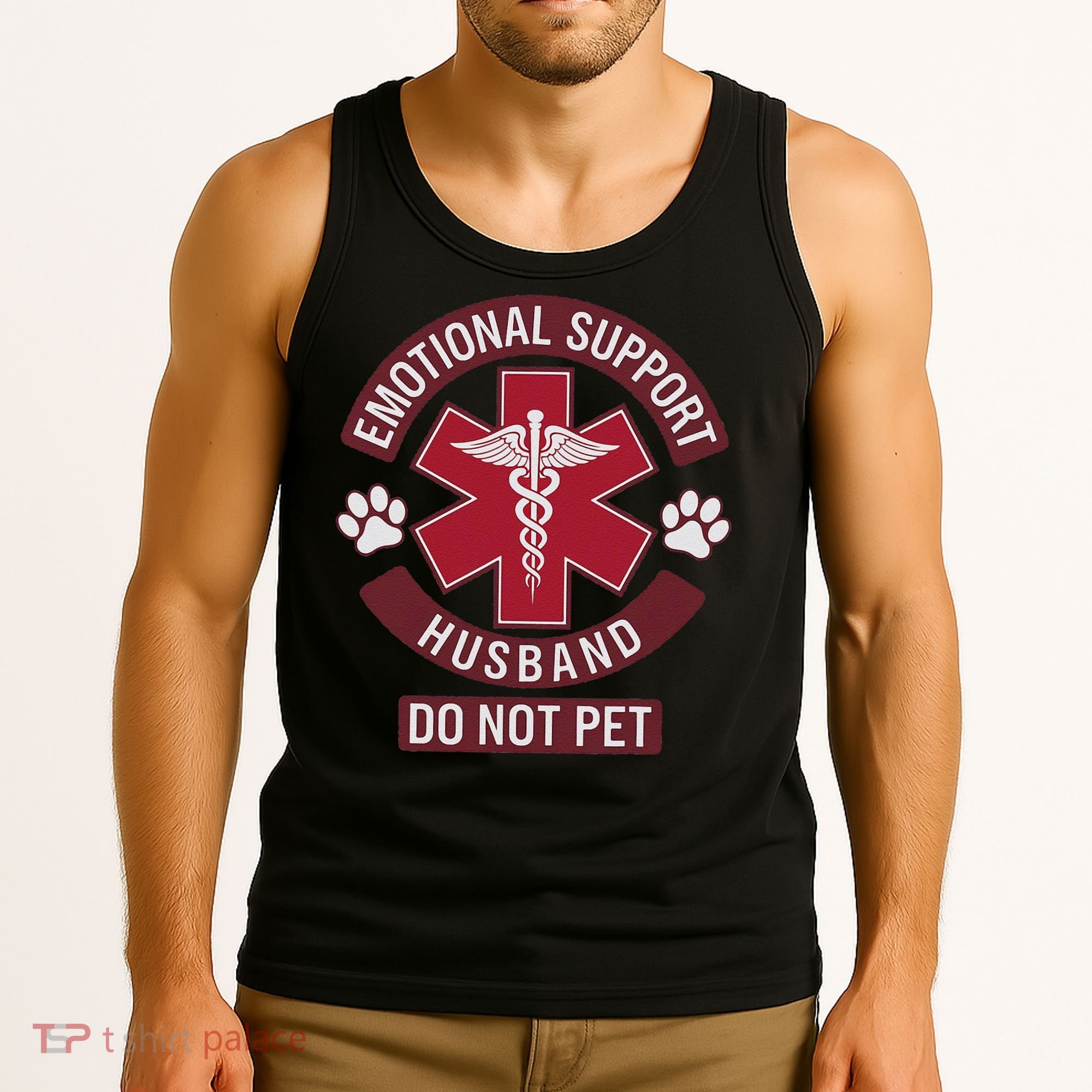 Emotional Support Husband Do Not Pet Tank Top