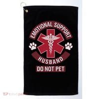 Emotional Support Husband Do Not Pet Golf Towel thumb 0