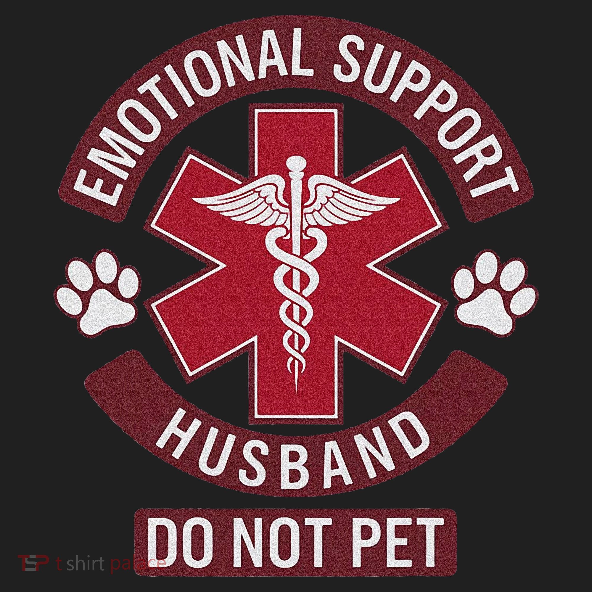 Emotional Support Husband Do Not Pet Golf Towel