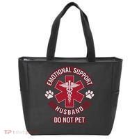 Emotional Support Husband Do Not Pet Tote Bag thumb 0