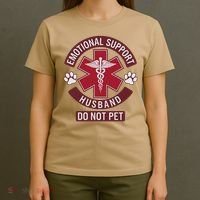 Emotional Support Husband Do Not Pet T-Shirt thumb 4