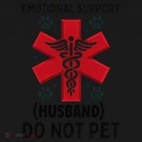 Emotional Support Husband Do Not Pet Pajama Set thumb 2