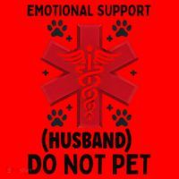 Emotional Support Husband Do Not Pet Santa Hat thumb 1