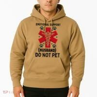 Emotional Support Husband Do Not Pet Hoodie thumb 2
