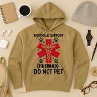 Emotional Support Husband Do Not Pet Hoodie thumb 3