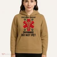 Emotional Support Husband Do Not Pet Hoodie thumb 5