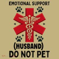 Emotional Support Husband Do Not Pet Long Sleeve Shirt thumb 2