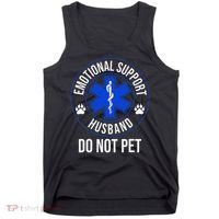 Emotional Support Husband Do Not Pet Funny Trendy Women Tank Top thumb 0