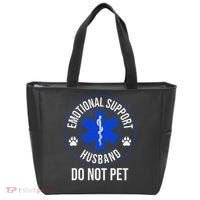 Emotional Support Husband Do Not Pet Funny Trendy Women Tote Bag thumb 0