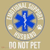 Emotional Support Husband Do Not Pet Funny Trendy Women Polo thumb 2