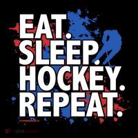 Eat Sleep Hockey Repeat Funny Hockey Player Saying Slogan Gift Coffee Mug thumb 5