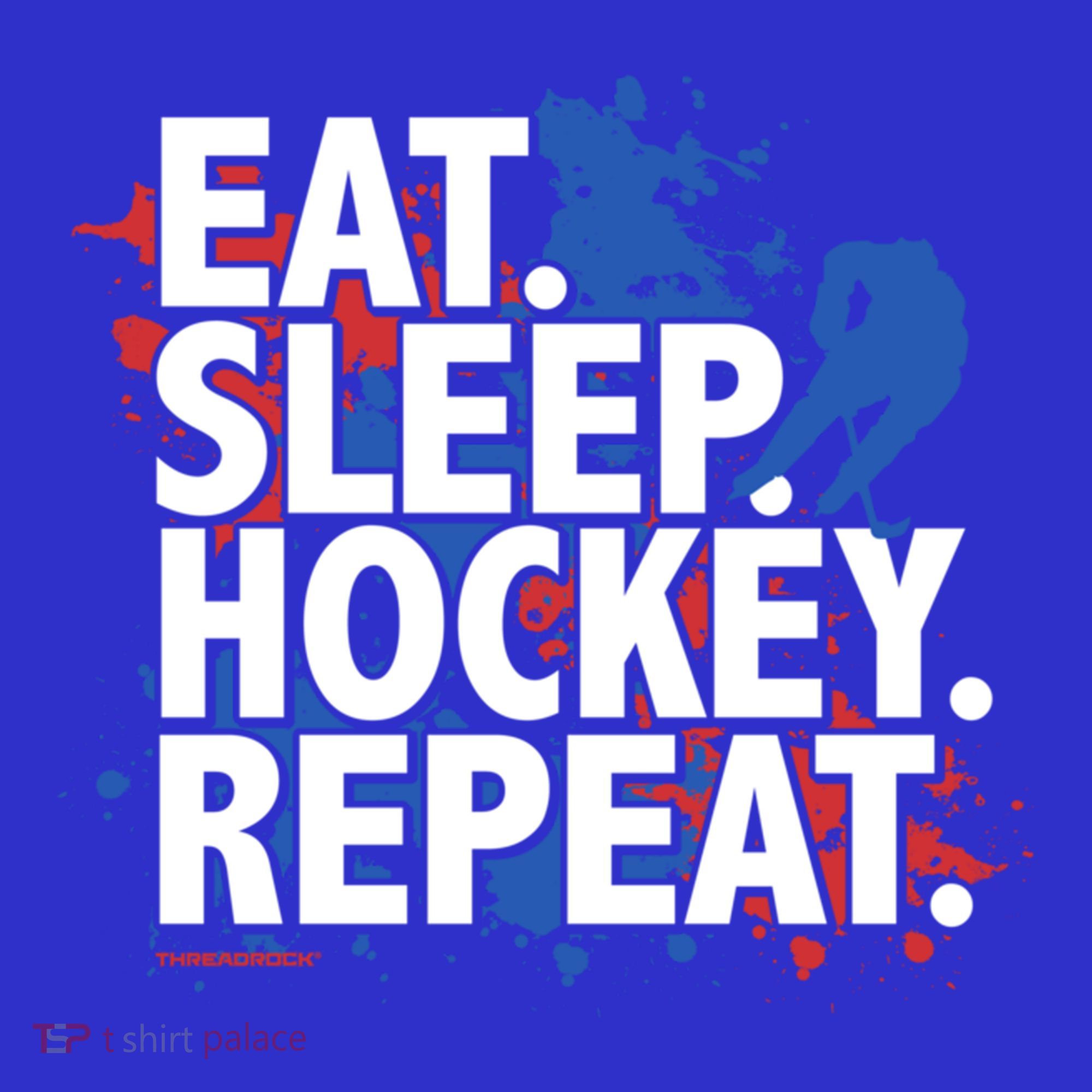 Eat Sleep Hockey Repeat Funny Hockey Player Saying Slogan Gift Visor