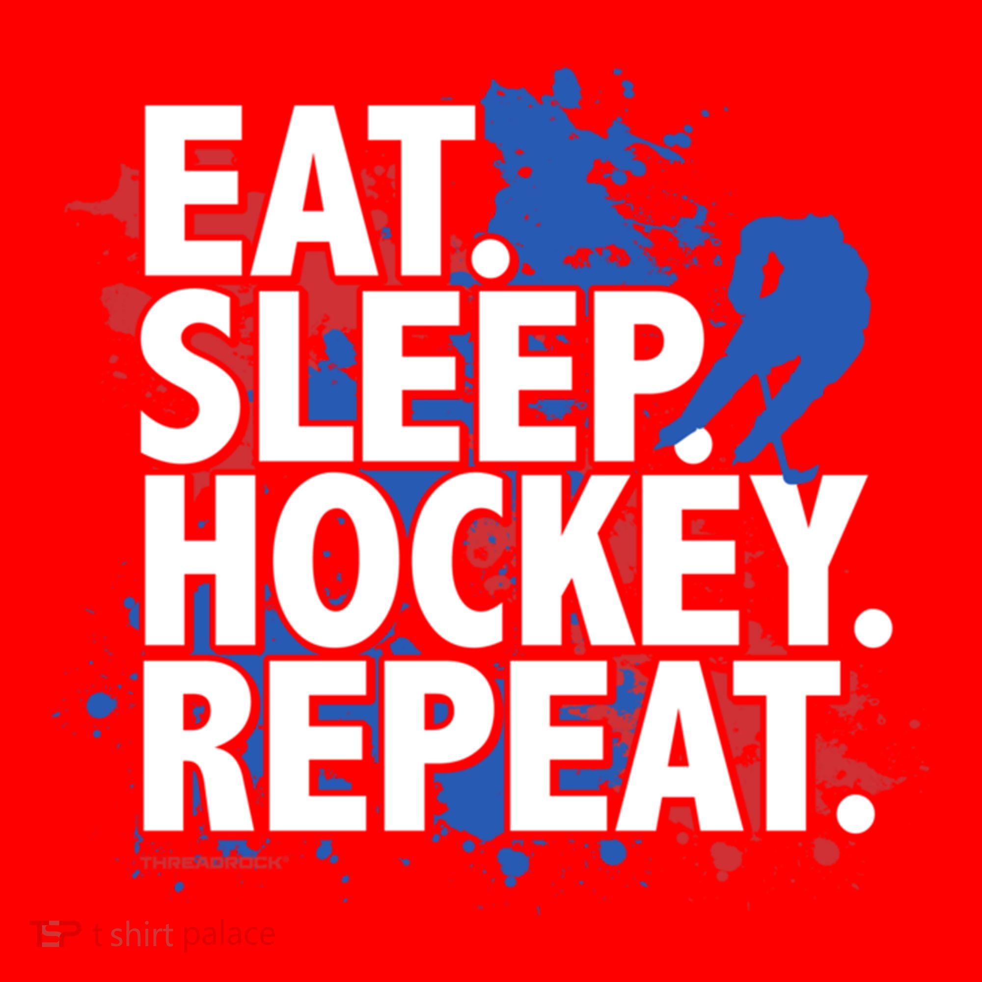 Eat Sleep Hockey Repeat Funny Hockey Player Saying Slogan Gift Santa Hat